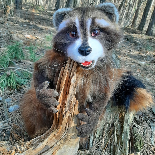 Raccoon, Collectible Toy, Toy, Stuffed Toy, Realistic Toy, | Inspire Uplift