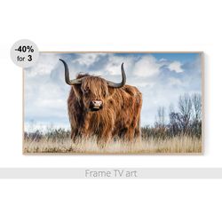 Frame TV Art Download 4K, Samsung Frame TV art Highland Cow, Frame TV art farmhouse, Frame TV art landscape | 372