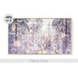 frame tv art christmas, samsung frame tv art winter, frame tv art digital download 4k, frame tv art landscape | 201