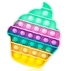 Rainbow Cupcake Bubble Popper Pop it Fidget Toys