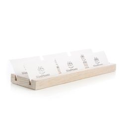 Business card holder wood desk organizer Multiple business card stand Office desk accessories Personalized card display