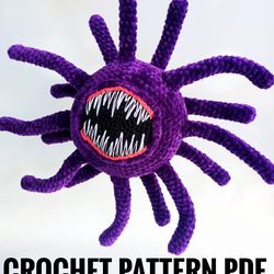 Jelly mouth Trevor Henderson, crochet pattern PDF