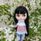 Blythe knit sweater Flower, Blythe clothes, Custom doll clothes, Blythe mood outfit