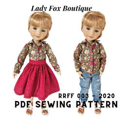 Ruby Red Fashion Friends shirt pattern