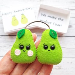 Pear, Pocket hug, Couples gift, Fake food, Vegan gift, Newlywed gift, Funny cards, Engagement gifts, Gift for wife