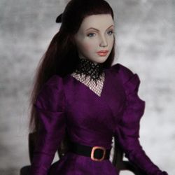 violet art doll ooak
