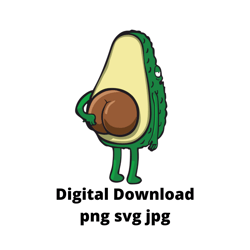 avocado ass clipart avocado booty svg png avocado butt funny avocado clipart stickers