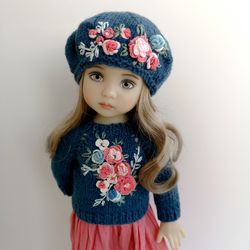 Little Darling doll clothes Embroidered set for doll