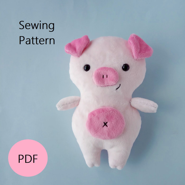 Plush pig sewing pattern PDF Stuffed animal tutorial Cute pi | Inspire Uplift plush-pig-sewing-pattern-pdf-stuffed-animal-tutorial-cute-pi-inspire-uplift