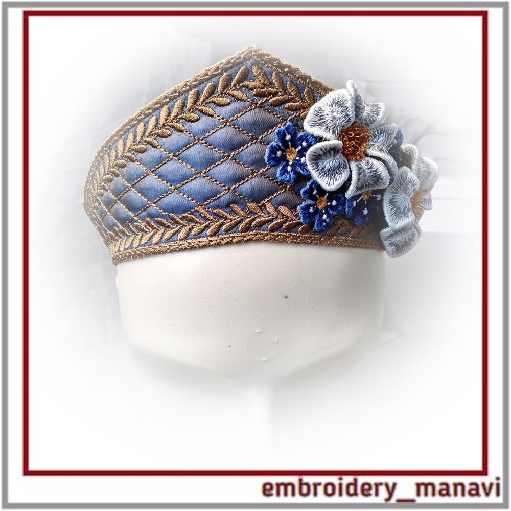 In-the-hoop-embroidery-design-Kokoshnik-and-3D-flowers