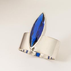 Silver ring with spinel.