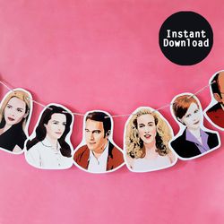 Sex and the city PRINTABLE Birthday banner - Carrie Bradshaw party decorations