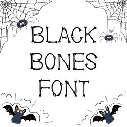 Black Bones Halloween Font