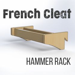 French Cleat HAMMERS STORAGE rack. (PDF plan, SVG for CNC)