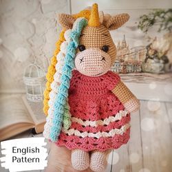 Crochet pattern unicorn Diy crochet unicorn Unicorn cute toys