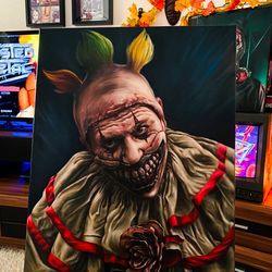 Original Twisty oil art, American horror story, AHS Freak Show, Twisty the clown, Horror clown