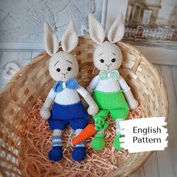 Crochet pattern bunny Bunny toys Amigurumi crochet bunny Diy rabbit