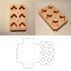 6 pack holder, 6 pack carrier, 6 pack box, six pack holder, six pack carrier, six pack box, 8.5x11, a4, a3, svg, pdf