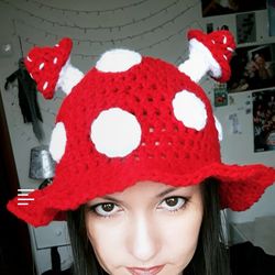 mushroom hat | crochet bucket hat