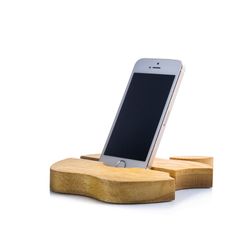 iPhone stand iPad holder Docking station Solid wood tablet stand Kitchen iPad stand Gadget holder Phone stand Desk tidy