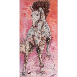 Oil painting "Horse Lorik fire"