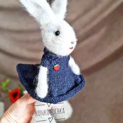 plush rabbit toy handmade bunny girl soft stuffed rabbit toy doll beige bunny