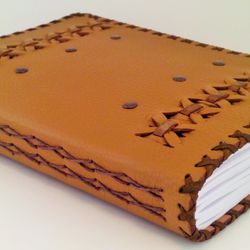 Bound leather journal notebook- Blank book