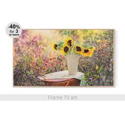 Frame TV Art Digital Download 4K, Samsung Frame TV art flowes, Frame TV art farmhouse, Frame TV art summer photo | 505