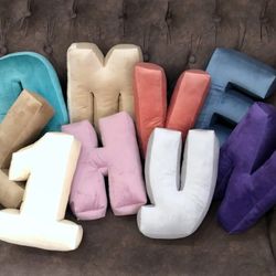 Letters pillow velvet / Number pillow / Letter cushion / Personalized Letter Pillow / Initial pillow for kids