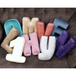 Letters pillow velvet / Number pillow / Letter cushion / Personalized Letter Pillow / Initial pillow for kids