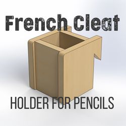 French Cleat PEN BOX rack. (PDF plan, SVG for CNC or Laser cut)