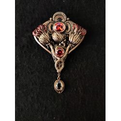 Vintage brooch Thistle, Scottish thistle flower, Thistle brooch