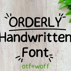 orderly handwritten font