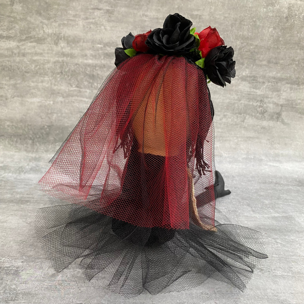 Halloween doll . Sugar skull doll . Handmade Rag doll.