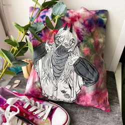 Eco friendly bag shopper Tie Dye anime custom handmade hand painted Cotton