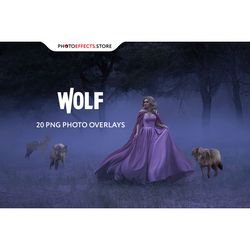 20 Wolf Photo Overlays