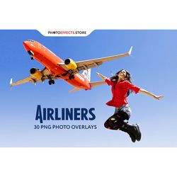 35 airliners photo overlays