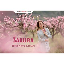 30 sakura photo overlays