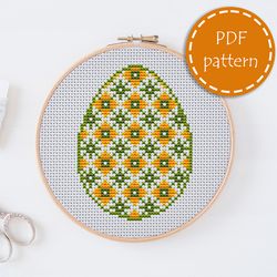 LP0122 Easter cross stitch pattern for begginer - Eatser egg xstitch pattern in PDF format - Instant download