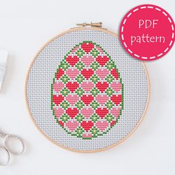 LP0123 Easter cross stitch pattern for begginer - Eatser egg xstitch pattern in PDF format - Instant download