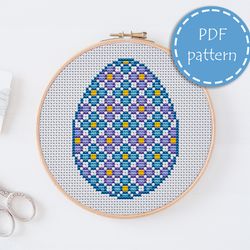LP0126 Easter cross stitch pattern for begginer - Eatser egg xstitch pattern in PDF format - Instant download