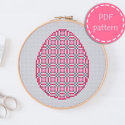 LP0128 Easter cross stitch pattern for begginer - Eatser egg xstitch pattern in PDF format - Instant download