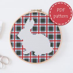 LP0168 Easter bunny cross stitch pattern for begginer - Eatser rabbit xstitch pattern in PDF format - Instant download