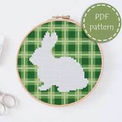 LP0172 Easter bunny cross stitch pattern for begginer - Eatser rabbit xstitch pattern in PDF format - Instant download