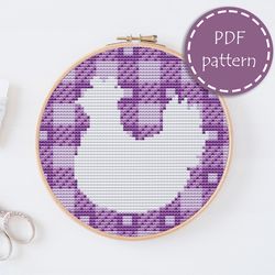 LP0167 Easter chiken cross stitch pattern for begginer - Eatser hen xstitch pattern in PDF format - Instant download