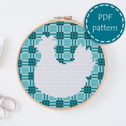 LP0171 Easter chiken cross stitch pattern for begginer - Eatser hen xstitch pattern in PDF format - Instant download