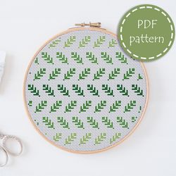 LP0177 Hoop art cross stitch pattern for begginer - Easy xstitch pattern in PDF format - Instant download - embroidery