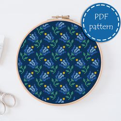 LP0178 Hoop art cross stitch pattern for begginer - Easy xstitch pattern in PDF format - Instant download - embroidery
