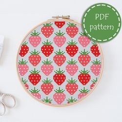 LP0182 Hoop art cross stitch pattern for begginer - Easy xstitch pattern in PDF format - Instant download - embroidery