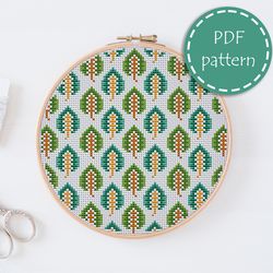LP0183 Hoop art cross stitch pattern for begginer - Easy xstitch pattern in PDF format - Instant download - embroidery
